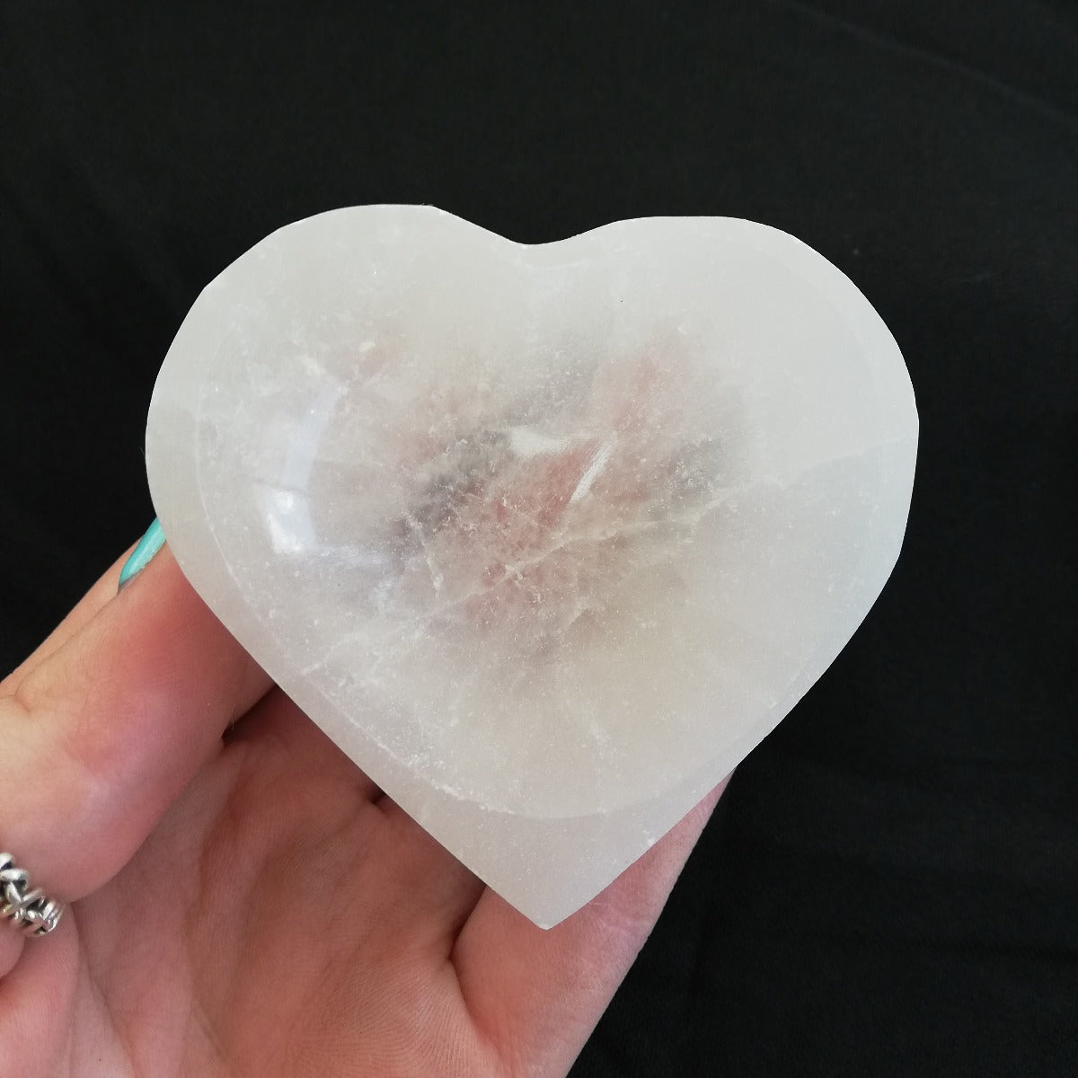 Selenite Small Heart Bowl - 6cm Selenite Small Heart Bowl - 6cm